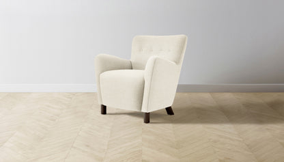 The Perry  - Italian Bouclé White Chair