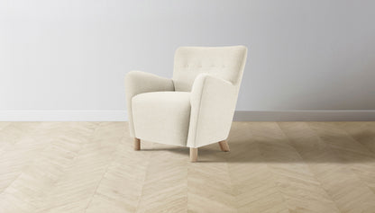 The Perry  - Italian Bouclé White Chair