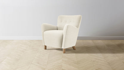 The Perry  - Italian Bouclé White Chair