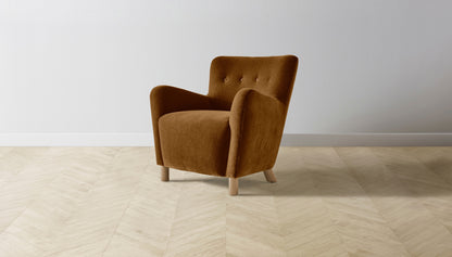 The Perry  - Mohair Brown Sugar Chair