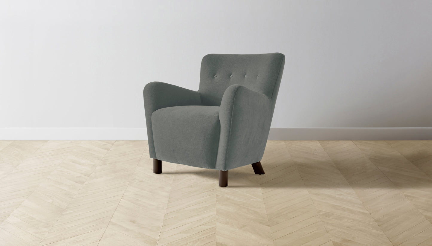 The Perry  - Mohair Fog Chair