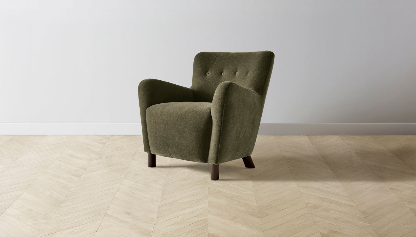 The Perry  - Mohair Moss Chair