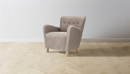 The Perry  - Nubuck Leather Fawn Chair