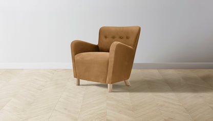 The Perry  - Nubuck Leather Saddle Chair