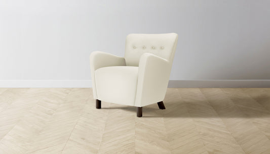 The Perry  - Pebbled Leather Swan Chair