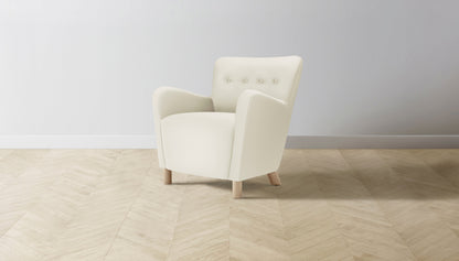 The Perry  - Pebbled Leather Swan Chair