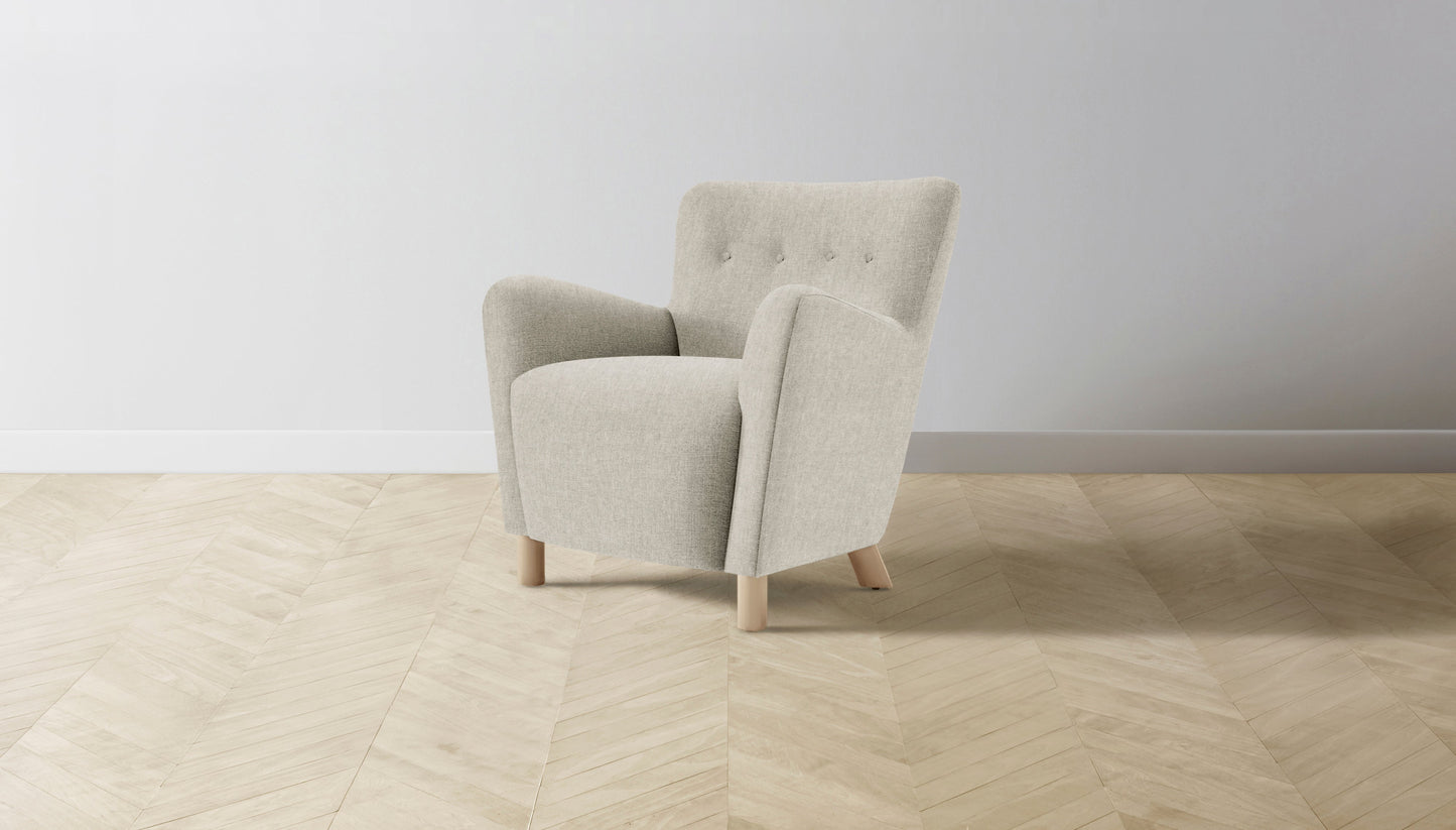 The Perry  - Performance Stonewashed Linen Dew Chair