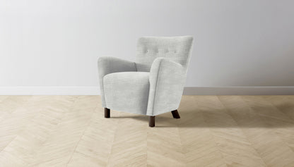 The Perry  - Performance Textured Tweed Dove Chair