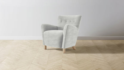 The Perry  - Performance Textured Tweed Dove Chair