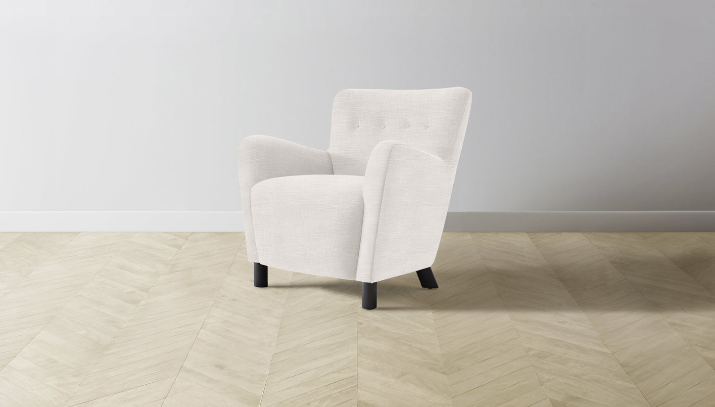 The Perry  - Performance Textured Tweed Snow Chair