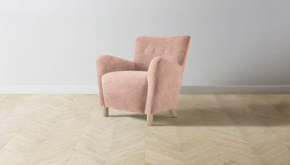 The Perry  - Performance Velvet Dusty Rose Chair