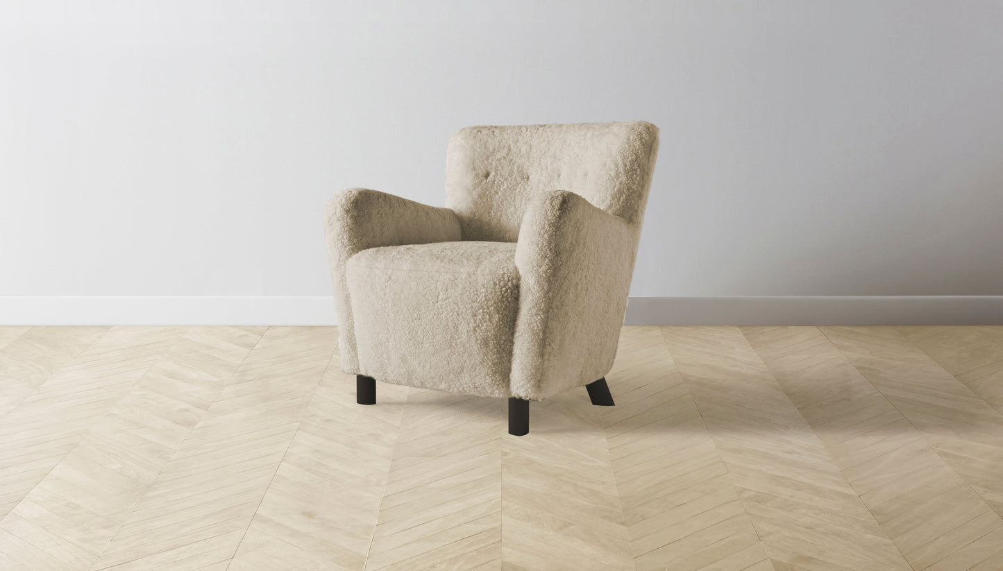 The Perry  - Shearling Toffee Chair