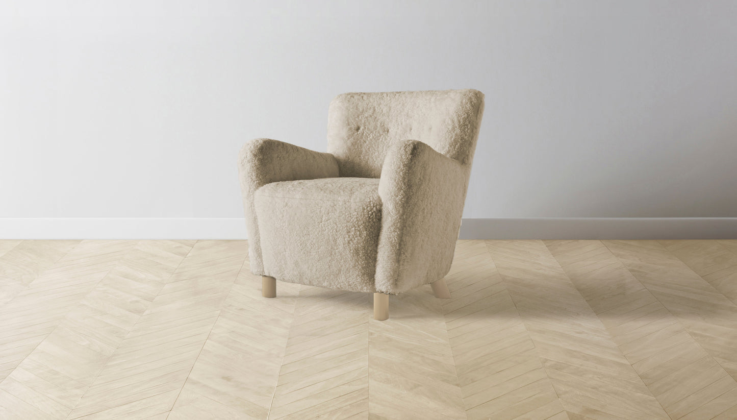 The Perry  - Shearling Toffee Chair