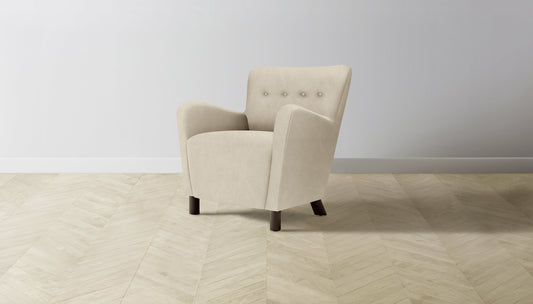 The Perry  - Tuscan Leather Bisque Chair