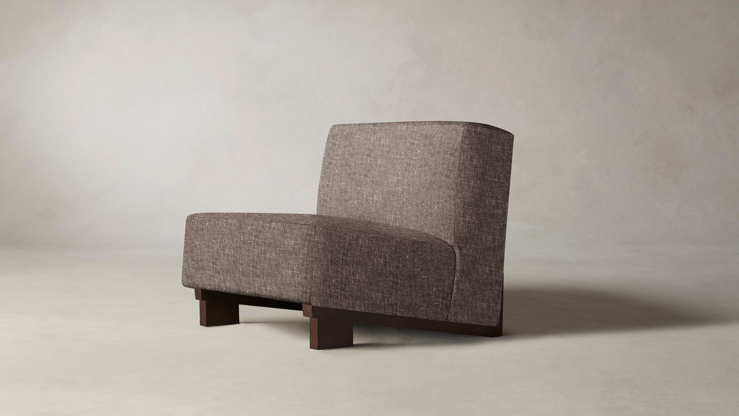 The Remsen  - Belgian Linen Carob Chair