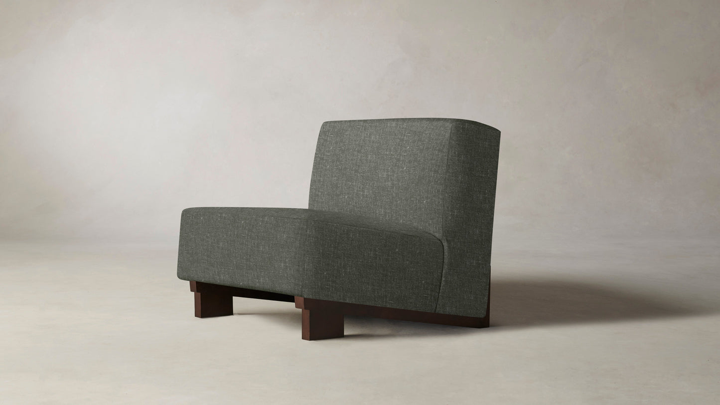 The Remsen  - Belgian Linen Thyme Chair