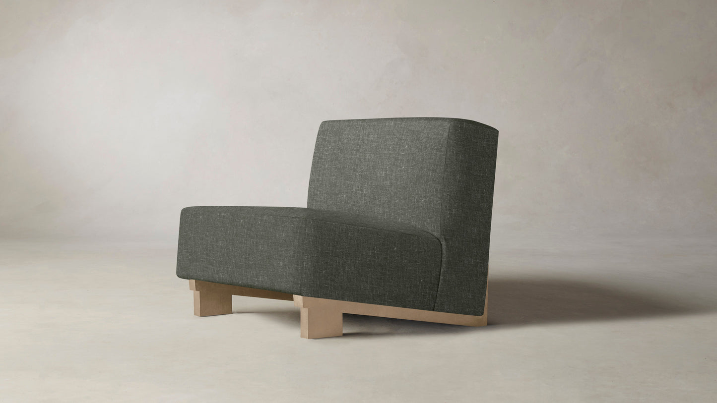 The Remsen  - Belgian Linen Thyme Chair