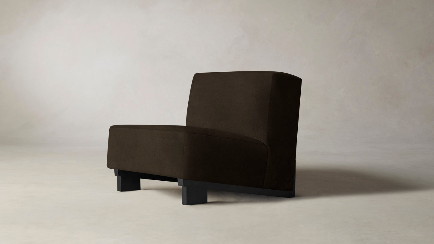 The Remsen  - Nubuck Leather Espresso Chair