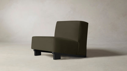 The Remsen  - Pebbled Leather Truffle Chair