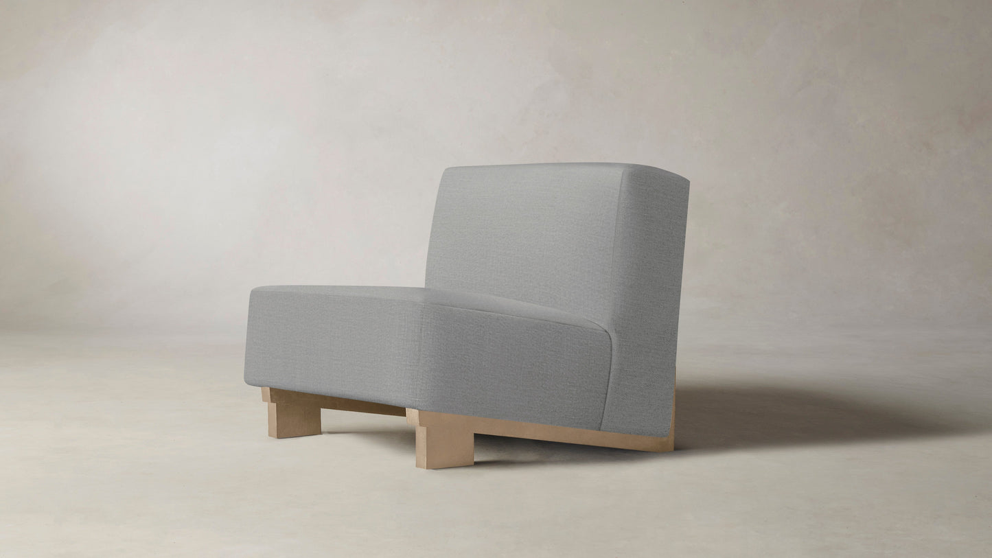 The Remsen  - Performance Textured Linen Mineral Chair