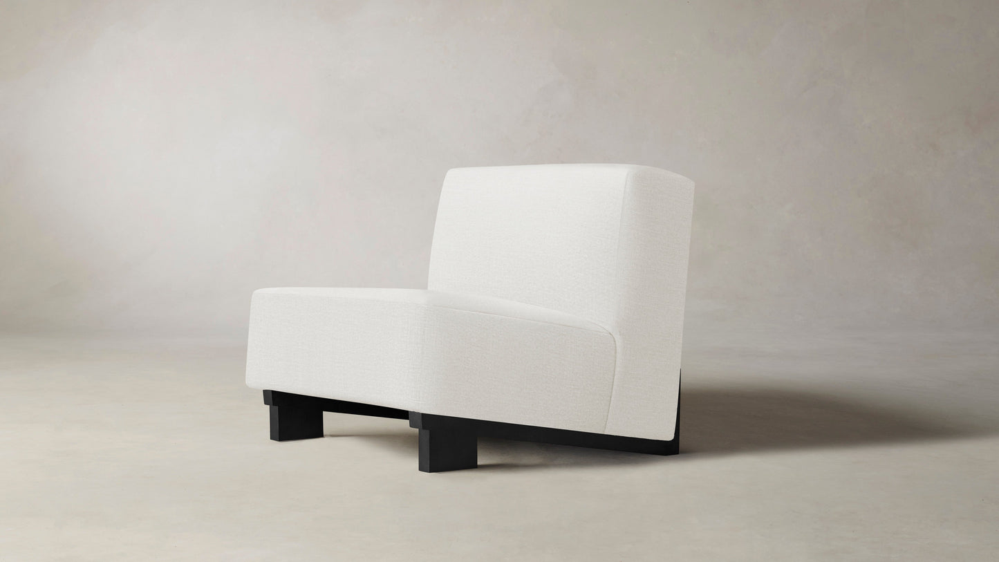 The Remsen  - Performance Textured Linen Pearl Chair