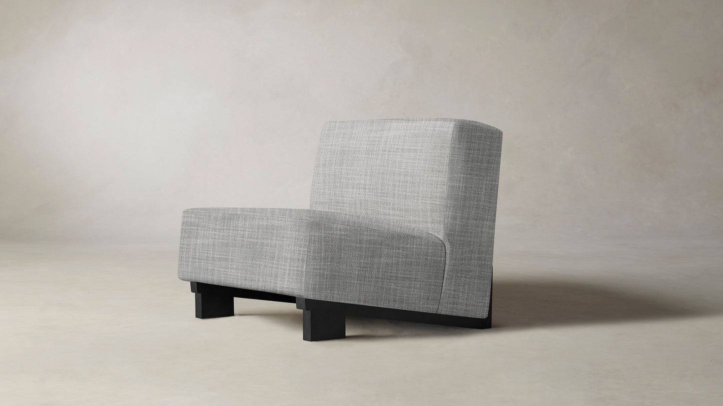 The Remsen  - Performance Textured Tweed Dove Chair