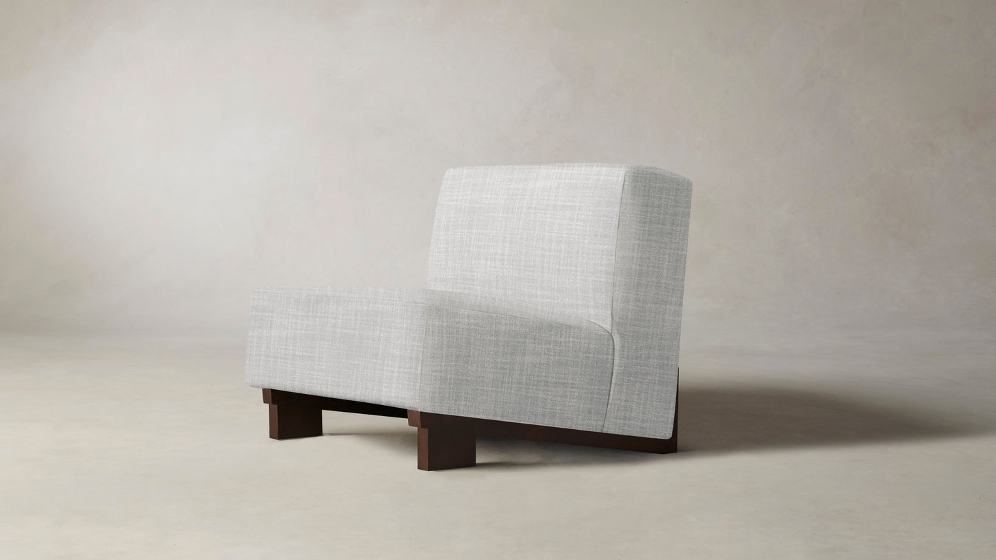 The Remsen  - Performance Textured Tweed Snow Chair