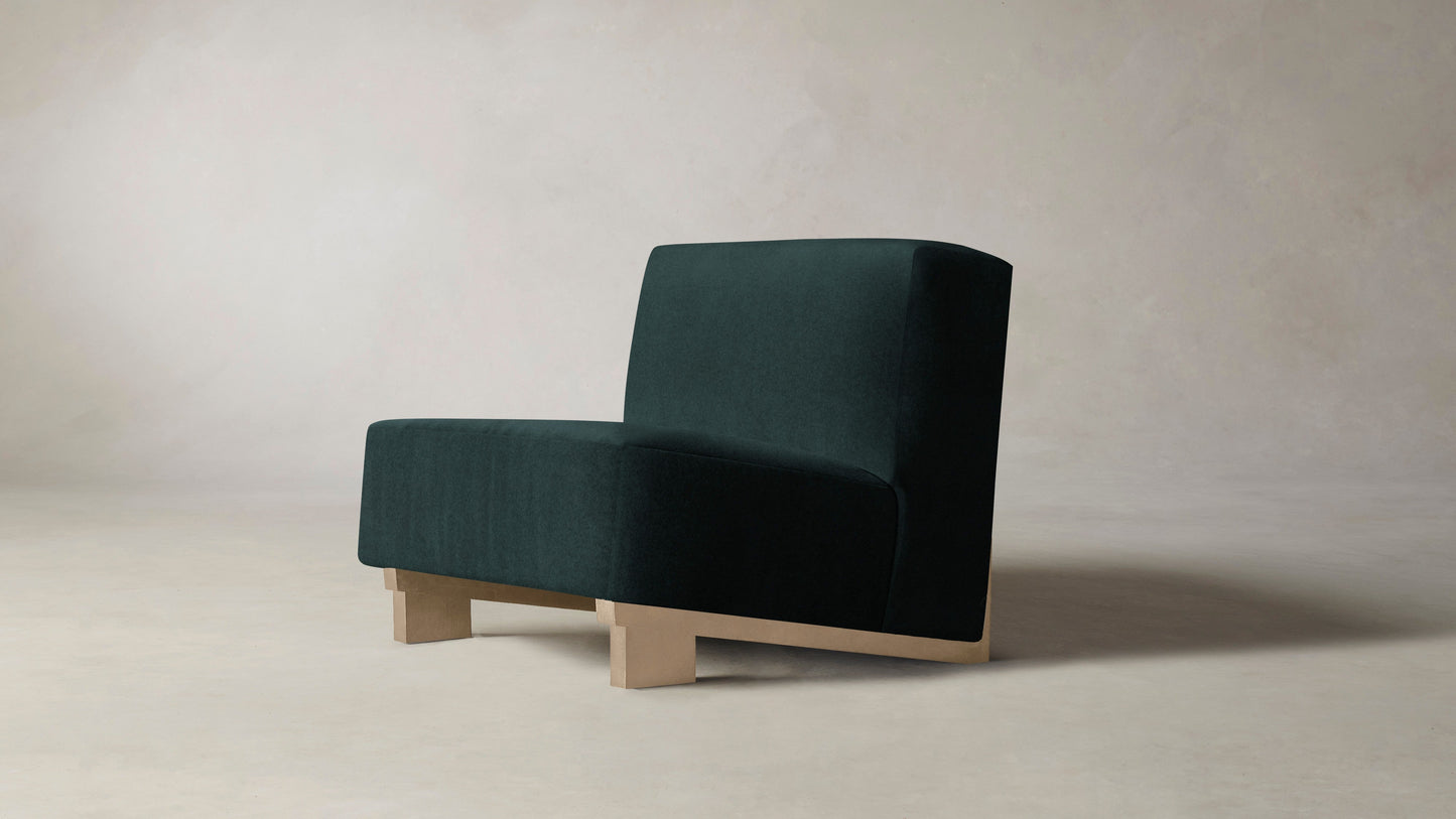 The Remsen  - Performance Velvet Emerald Chair