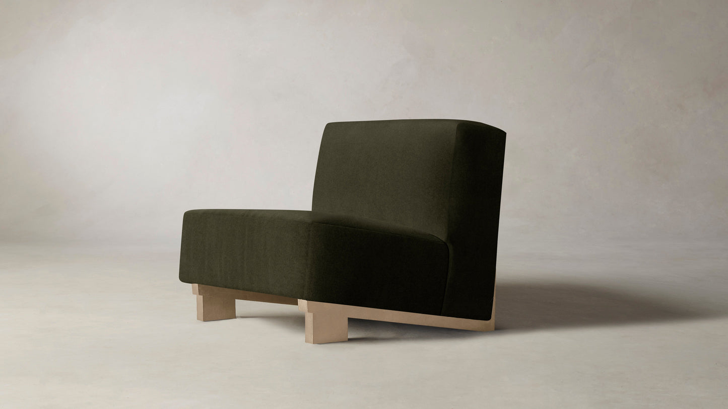 The Remsen  - Performance Velvet Olive Chair