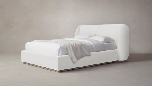 The Smith  - Performance Textured Linen Bone Bed - 42" Headboard