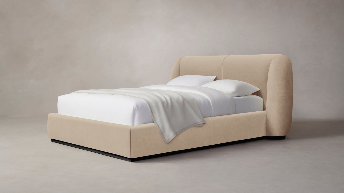 The Smith  - Performance Velvet Taupe Bed - 42" Headboard