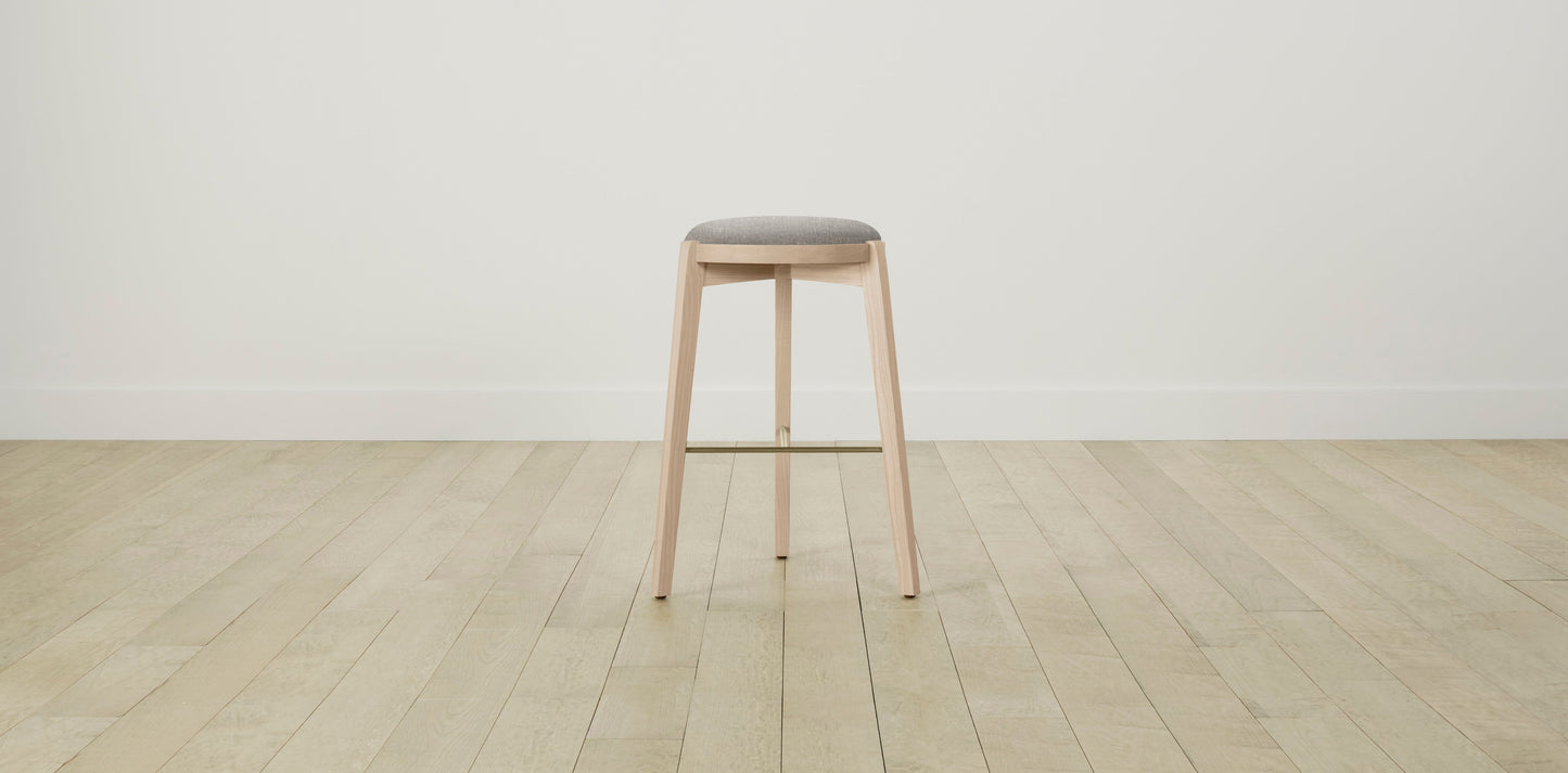 The Stanton with Onyx - Belgian Linen Agate Bar and Counter Stool