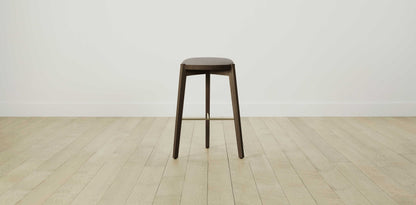 The Stanton with Brushed Brass - Merino Dusk Bar and Counter Stool