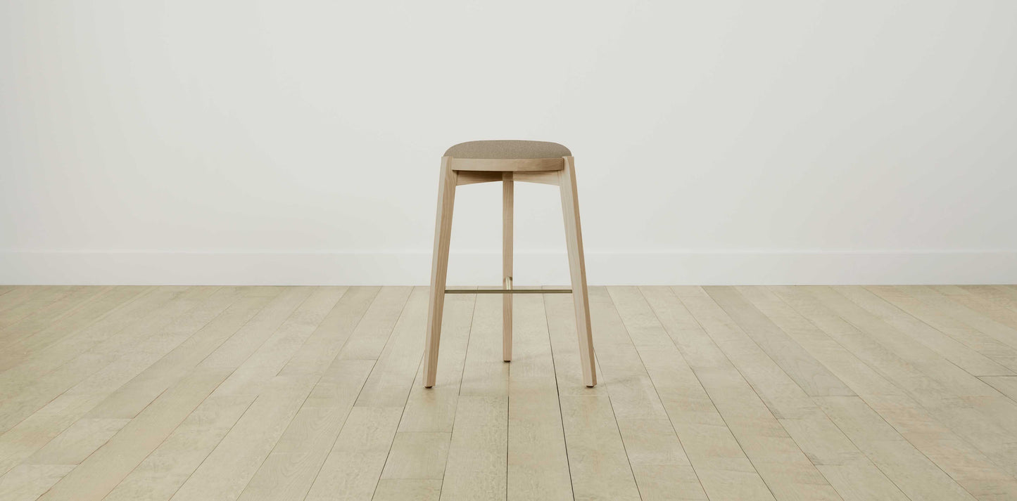 The Stanton with Brushed Brass - Merino Wheat Bar and Counter Stool