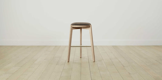 The Stanton with Brushed Brass - Mohair Mink Bar and Counter Stool