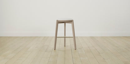 The Stanton with Brushed Nickel - Performance Chenille Alabaster Bar and Counter Stool