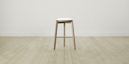 The Stanton with Brushed Nickel - Performance Textured Tweed Snow Bar and Counter Stool