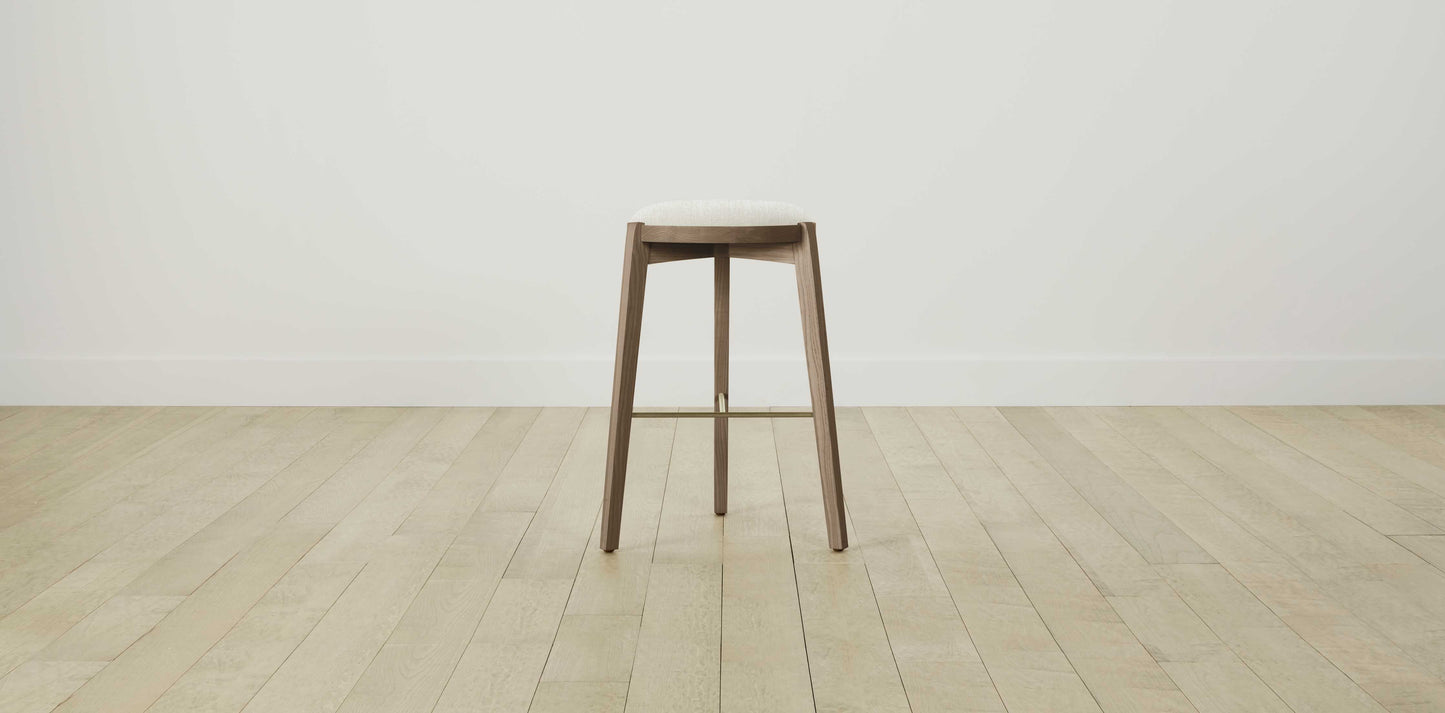 The Stanton with Brushed Nickel - Performance Tweed Salt Bar and Counter Stool