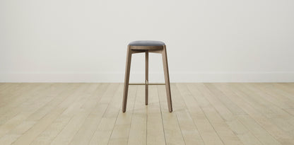 The Stanton with Brushed Nickel - Performance Velvet Lunar Bar and Counter Stool