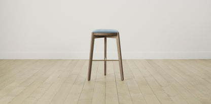 The Stanton with Brushed Nickel - Performance Velvet Sky Bar and Counter Stool