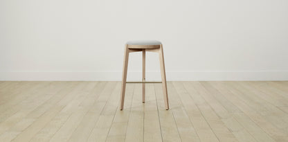 The Stanton with Brushed Brass - Performance Woven Chenille Steel Bar and Counter Stool