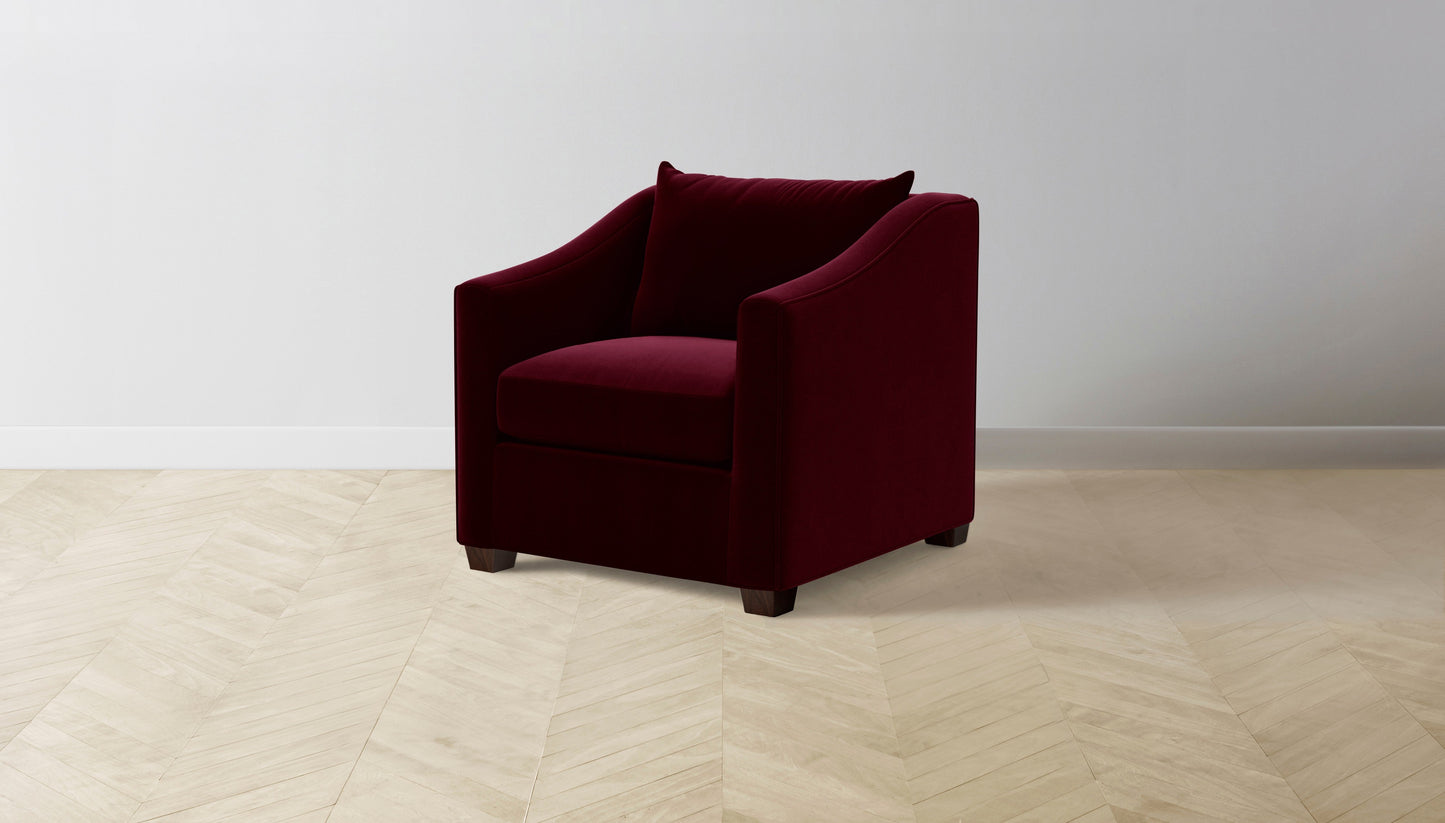 The Sullivan  - Mohair Crimson Chair