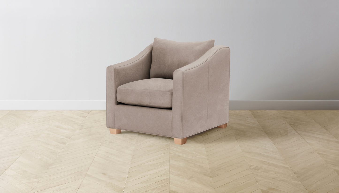 The Sullivan  - Nubuck Leather Fawn Chair