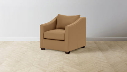 The Sullivan  - Pebbled Leather Latte Chair