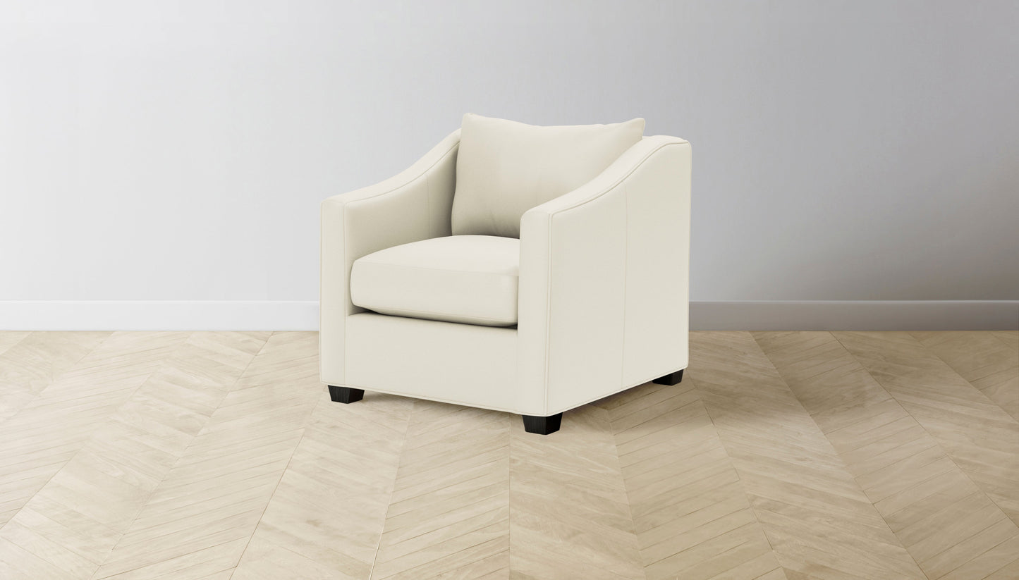 The Sullivan  - Pebbled Leather Swan Chair