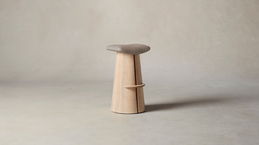 The Weston  - Nubuck Leather Fawn Bar and Counter Stool