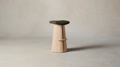 The Weston  - Pebbled Leather Truffle Bar and Counter Stool